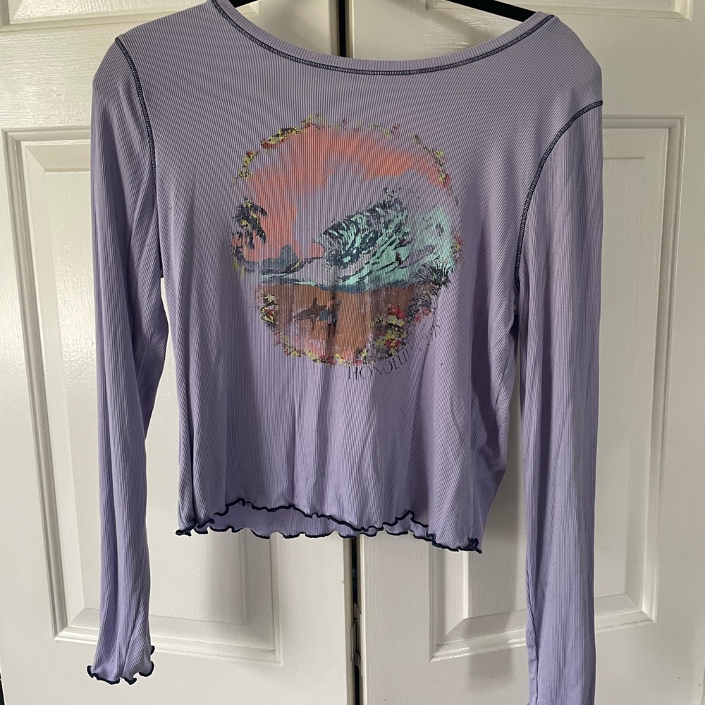 Purple long sleeve top